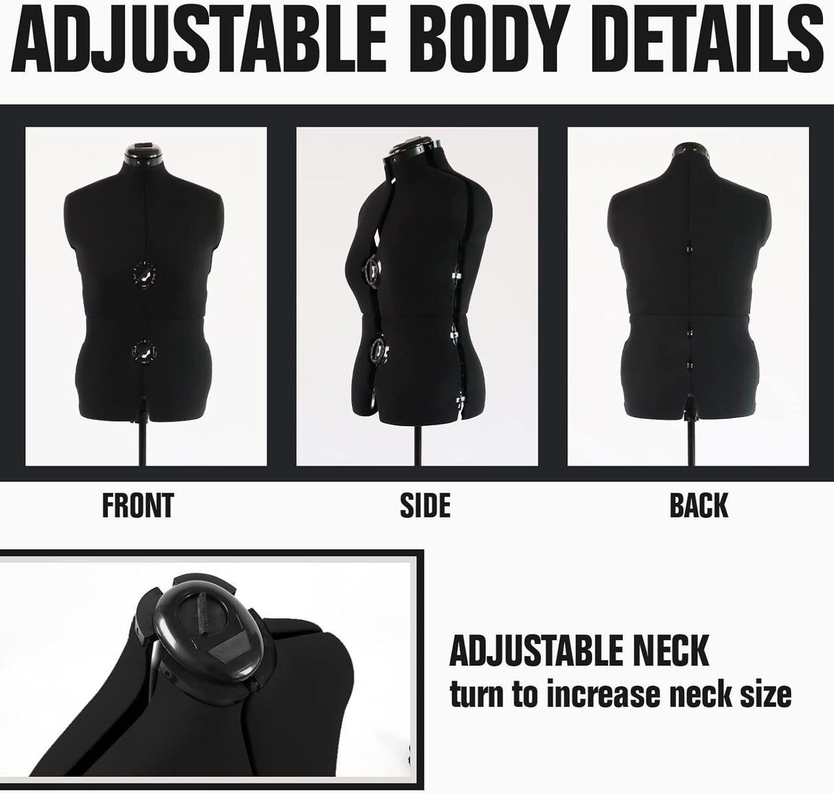 Maniquí Ajustable para Costura, Pinnable, 12-18, 13 Diales