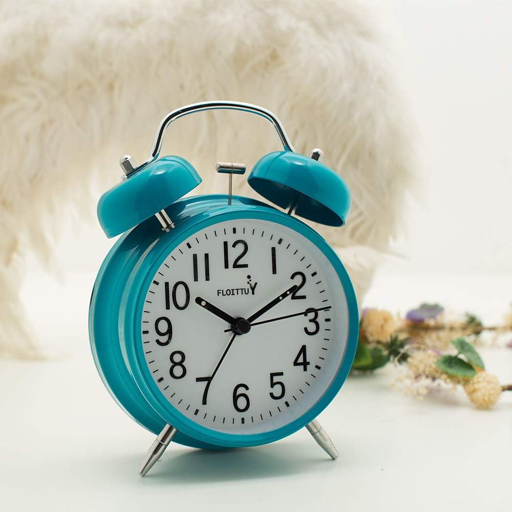 Reloj Despertador con Campanas y Luz de Fondo para Dormitorio