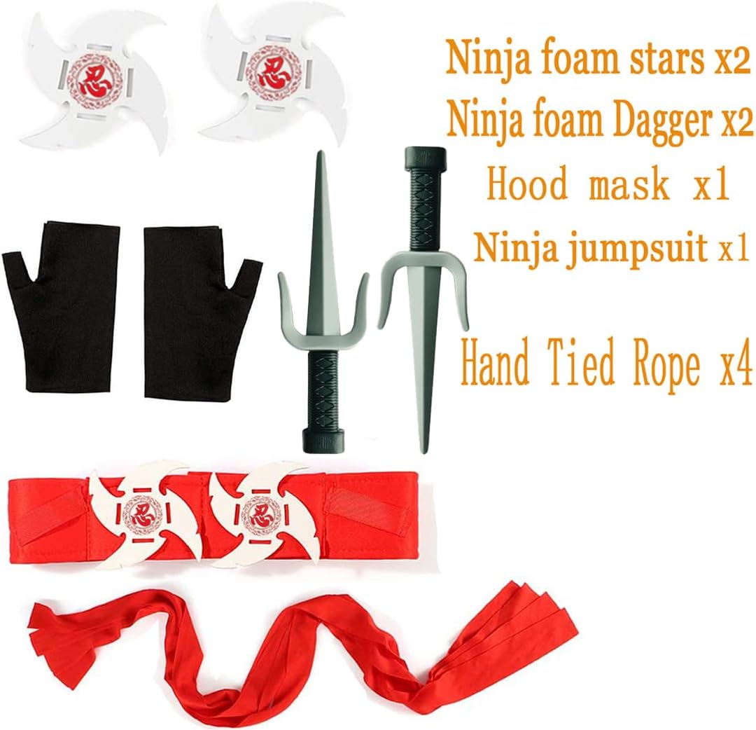 Disfraz Ninja Deluxe para Niños - Musculoso, Halloween, Kids