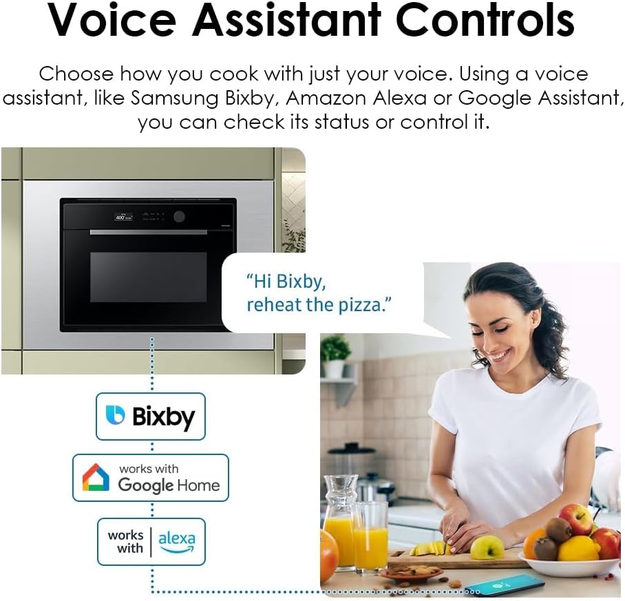 Microondas Samsung 1.2 cu. ft, Convección Air Fry, MC12DB8700CKAA