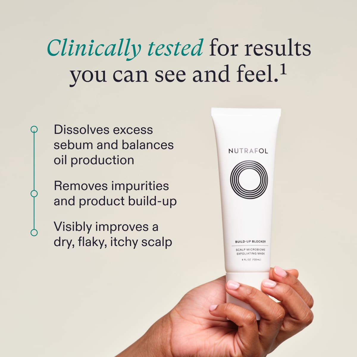 Mascarilla exfoliante para el cuero cabelludo Nutrafol