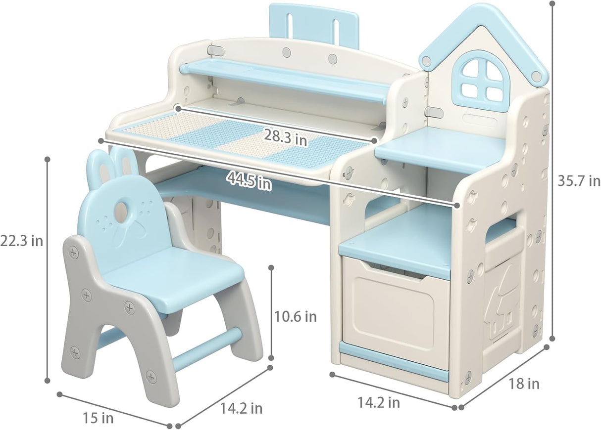 Mesa de actividades para niños ajustable en altura UNICOO