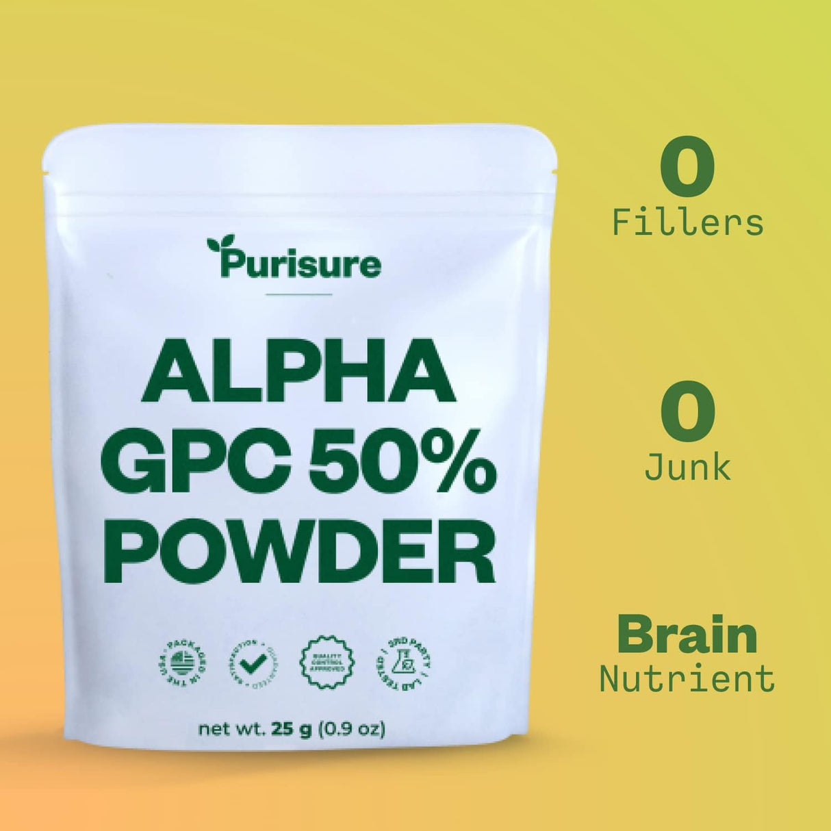 Suplemento Puro de Alpha GPC para Memoria y Concentración