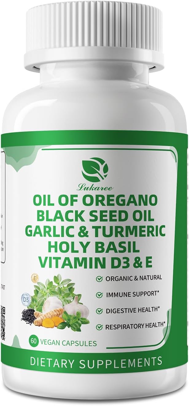 Aceite de Orégano Orgánico con Semilla Negra, 2 Meses