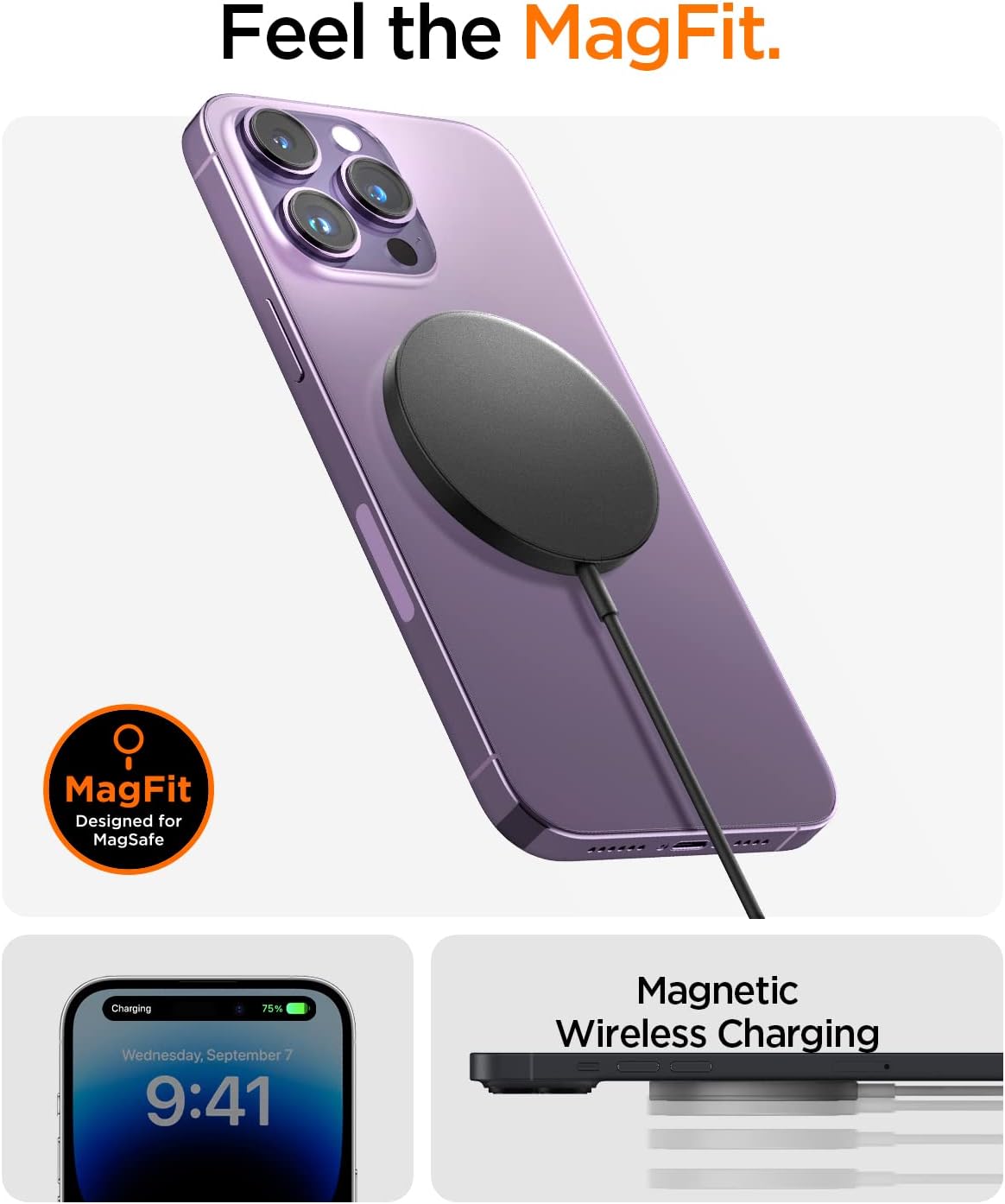 Cargador inalámbrico magnético MagFit para iPhone 14