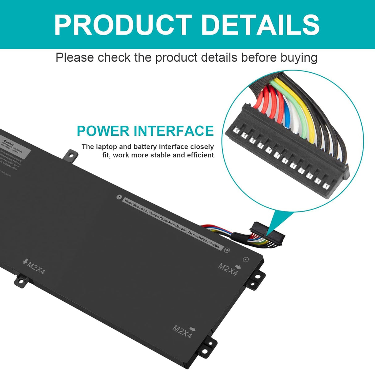 Batería RRCGW H5H20 11.4V 56Wh para Dell XPS 15 y Precision