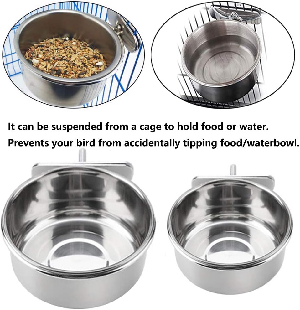 Cuencos de alimentación para loros soporte para tazas