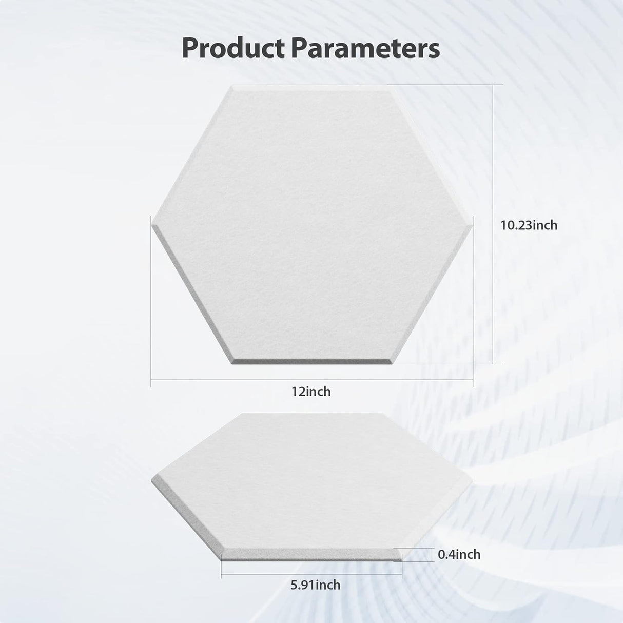 Paneles Acústicos Autoadhesivos, Alta Densidad, Hexagonales