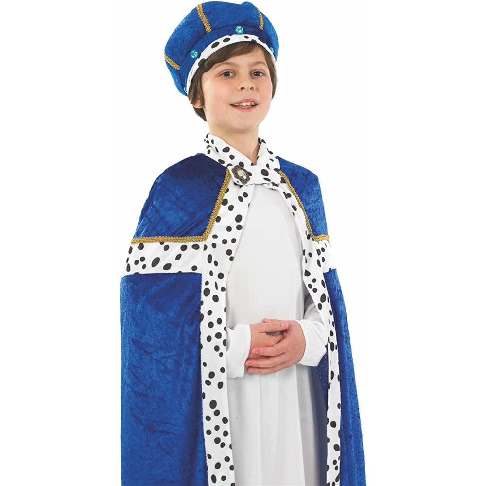 Disfraz de rey mago para niños azul talla S