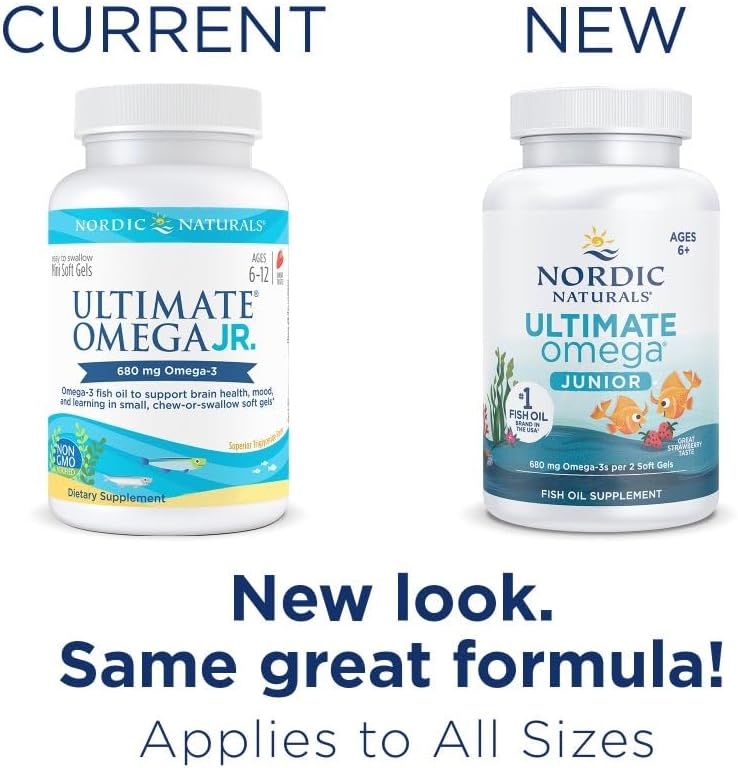 Omega Jr. de Nordic Naturals - 680 Omega-3s - 120 Mini Geles
