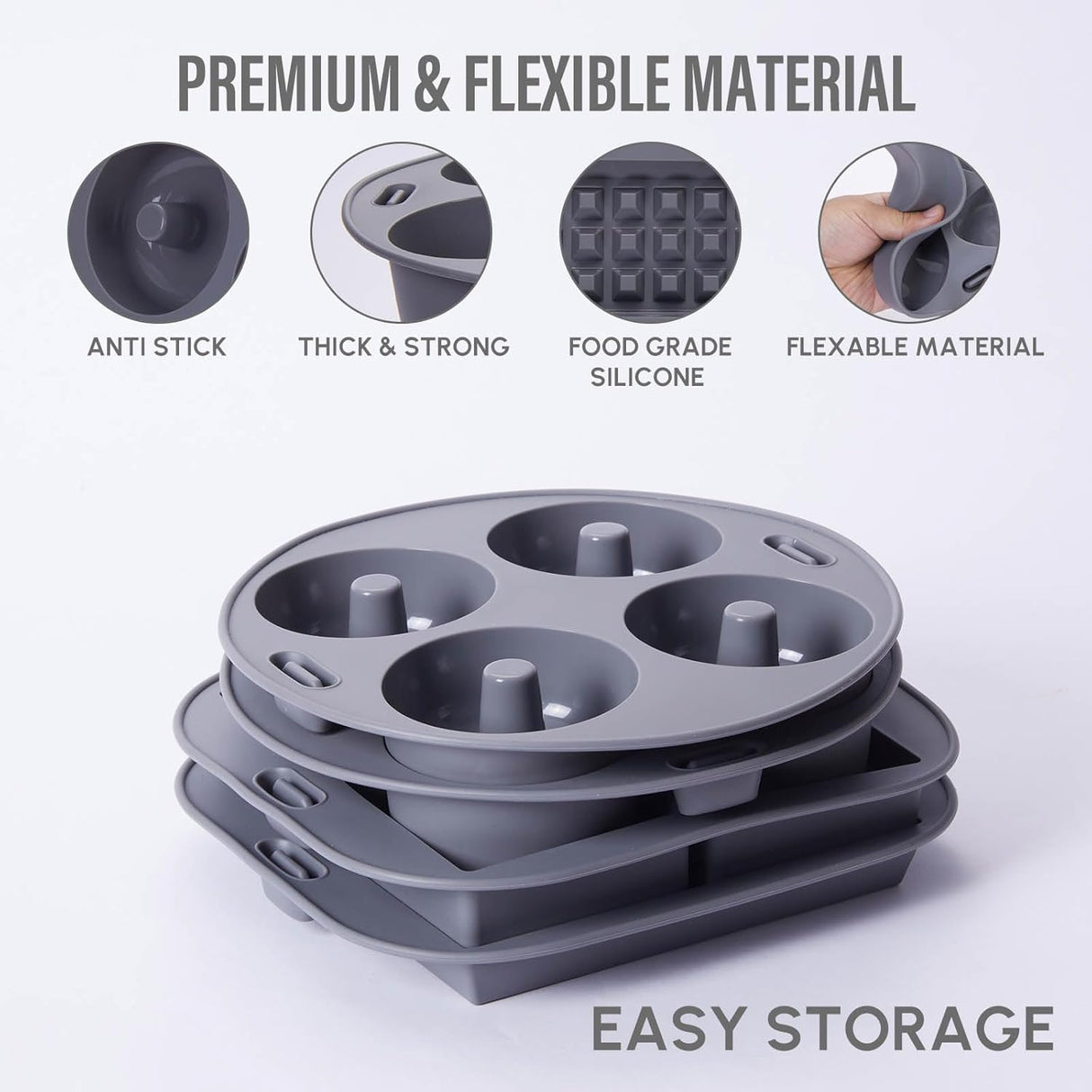 Moldes de Silicona para Freidora de Aire EM - 4 Reutilizables