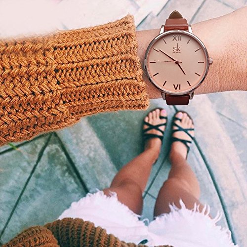 Reloj de pulsera para mujer Relogio Feminino / color Marrón