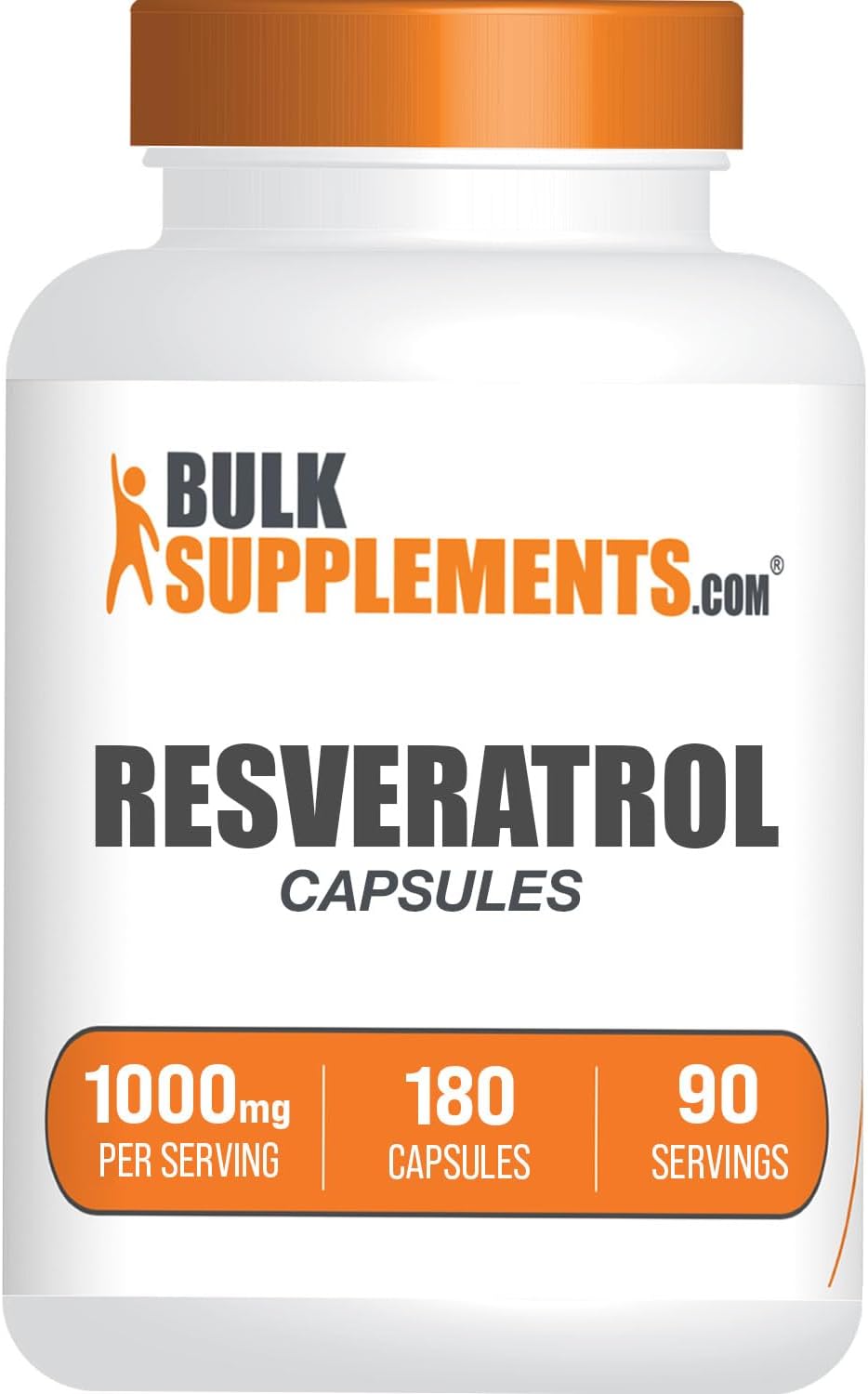 Suplemento BULKSUPPLEMENTS de resveratrol 1000mg 180 cáp