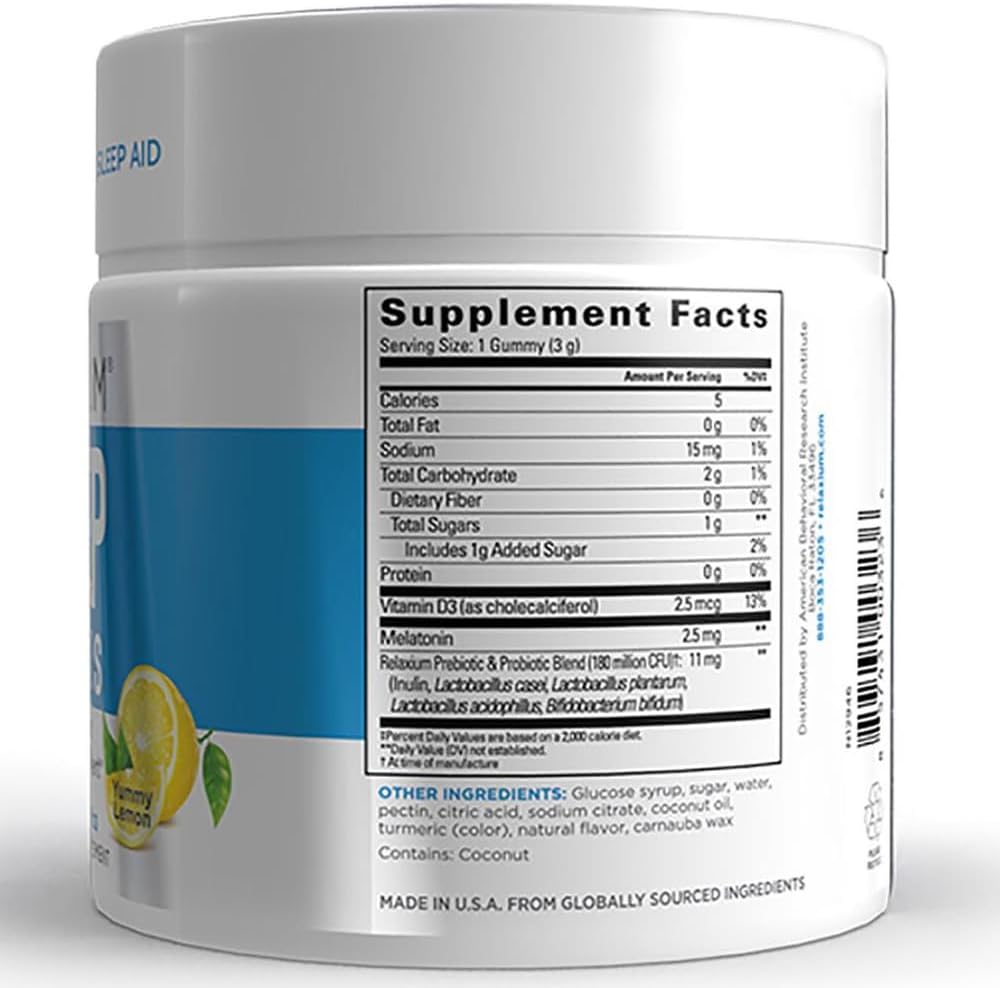 Relaxium Gomitas para dormir, ayuda para dormir, 2.5 mg