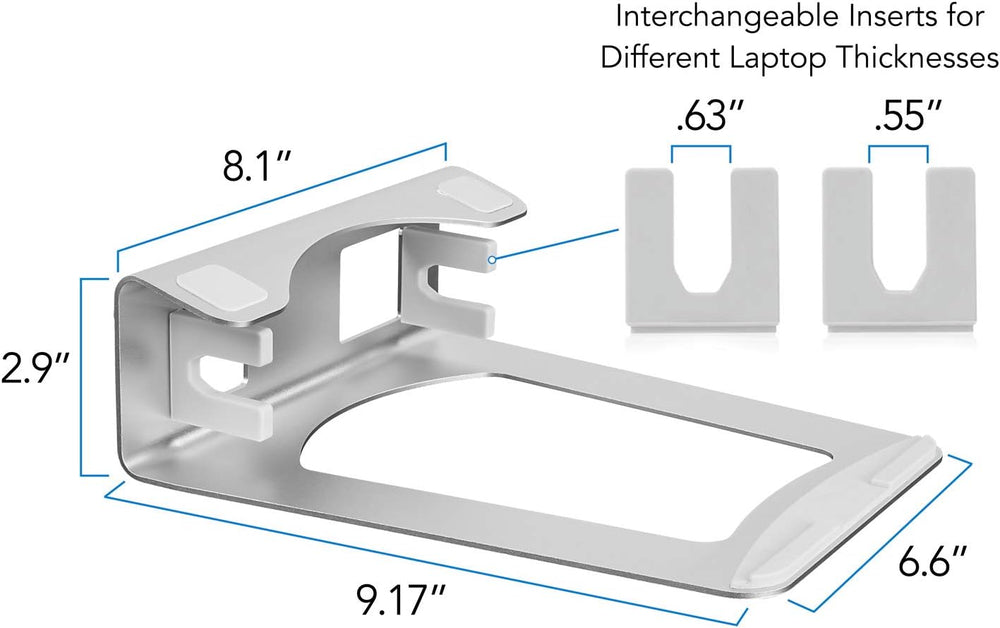 Soporte vertical para laptop de aluminio 2 en 1