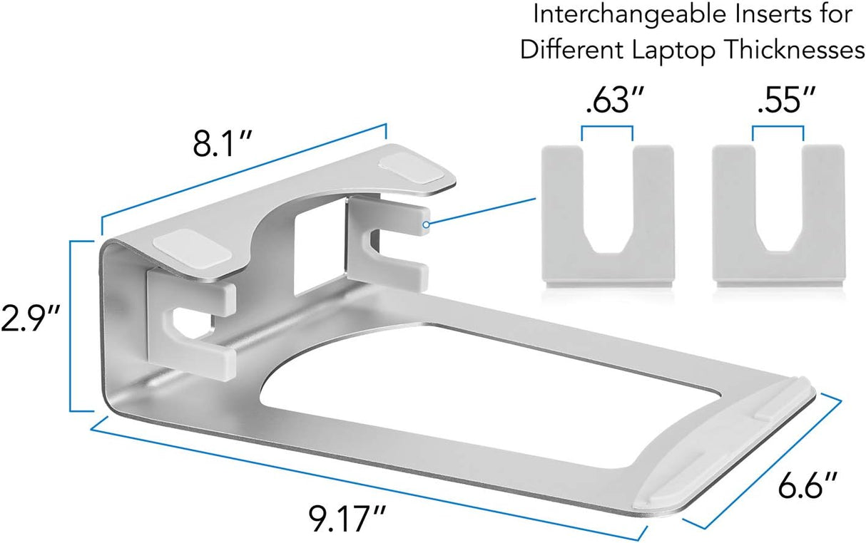 Soporte vertical para laptop de aluminio 2 en 1