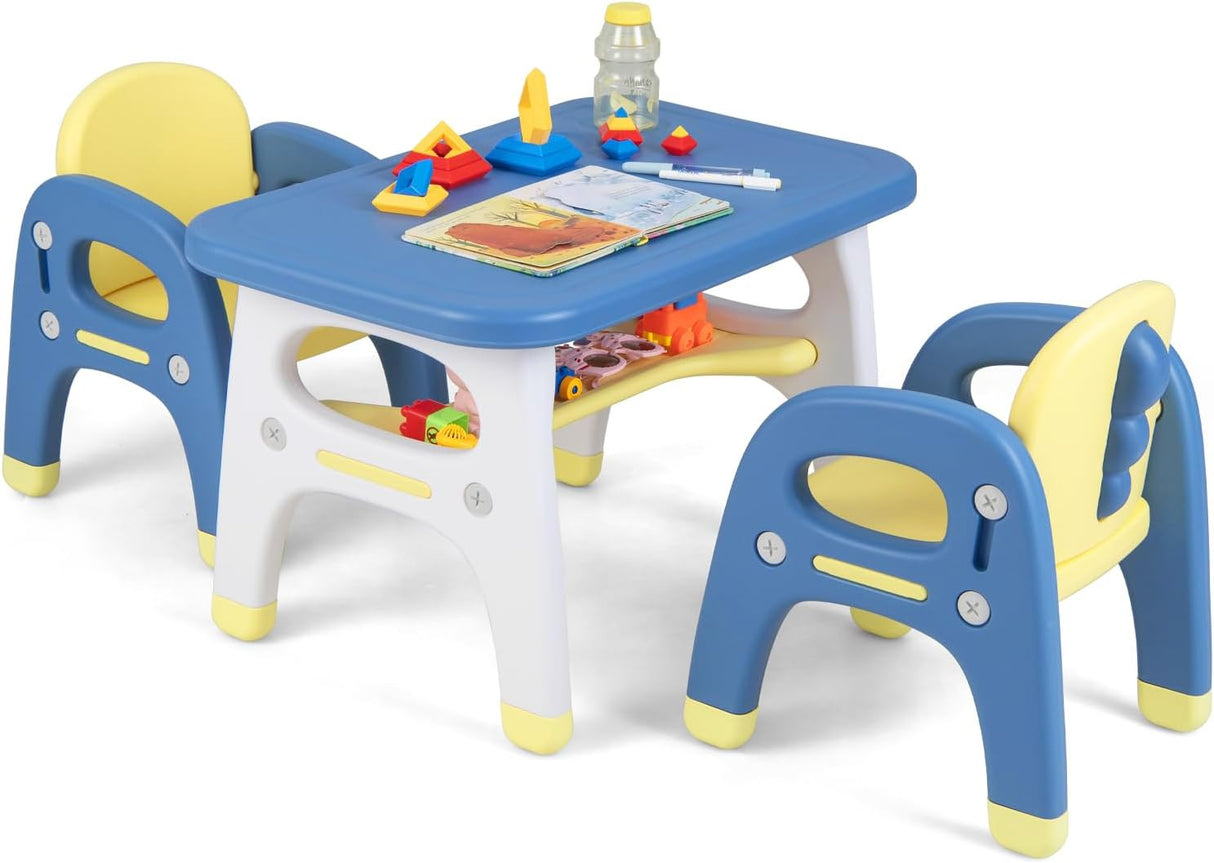 Juego de mesa y silla para niños con juguetes Montessori