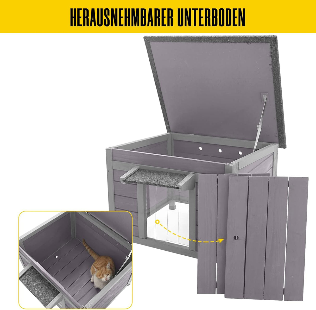 Casa para Gatos Aivituvin, Refugio Impermeable para Animales