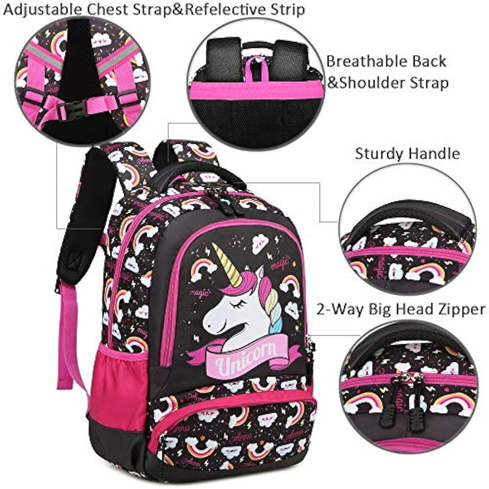 Juego de mochila para niñas con bolsa de almuerzo