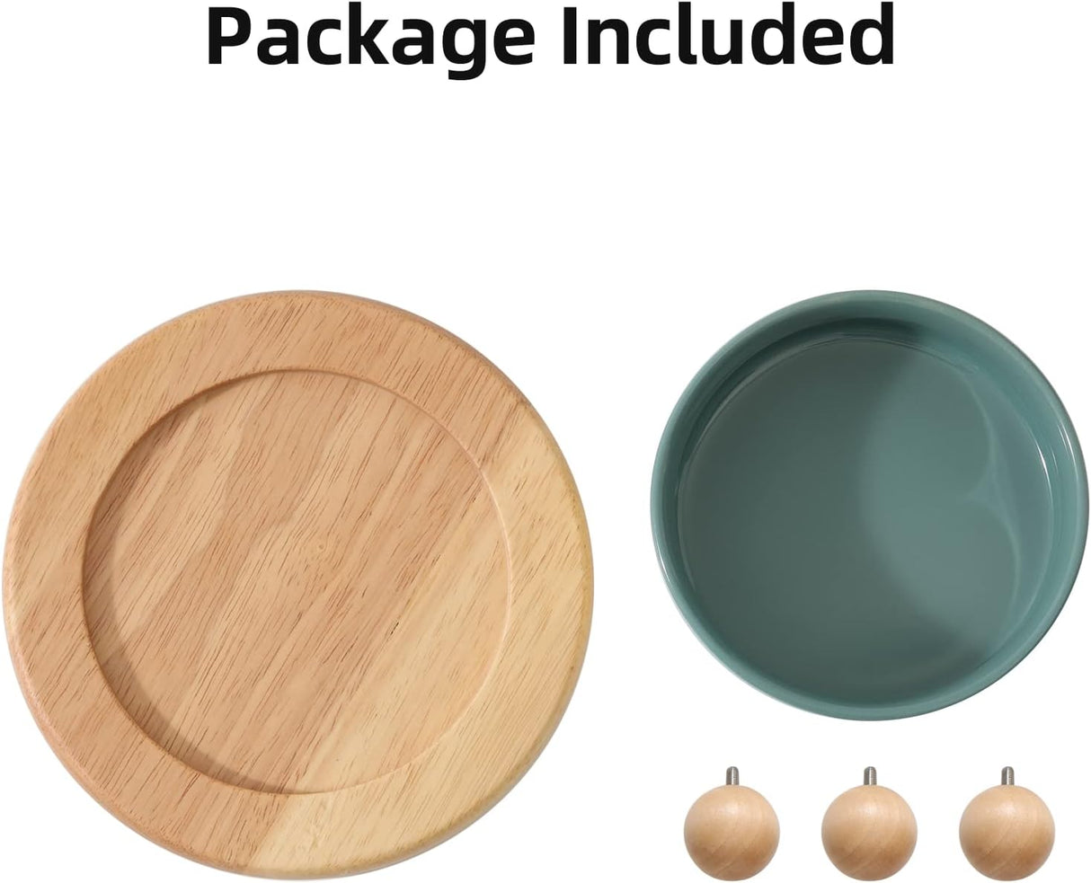 Cuenco elevado de cerámica para comida para gatito