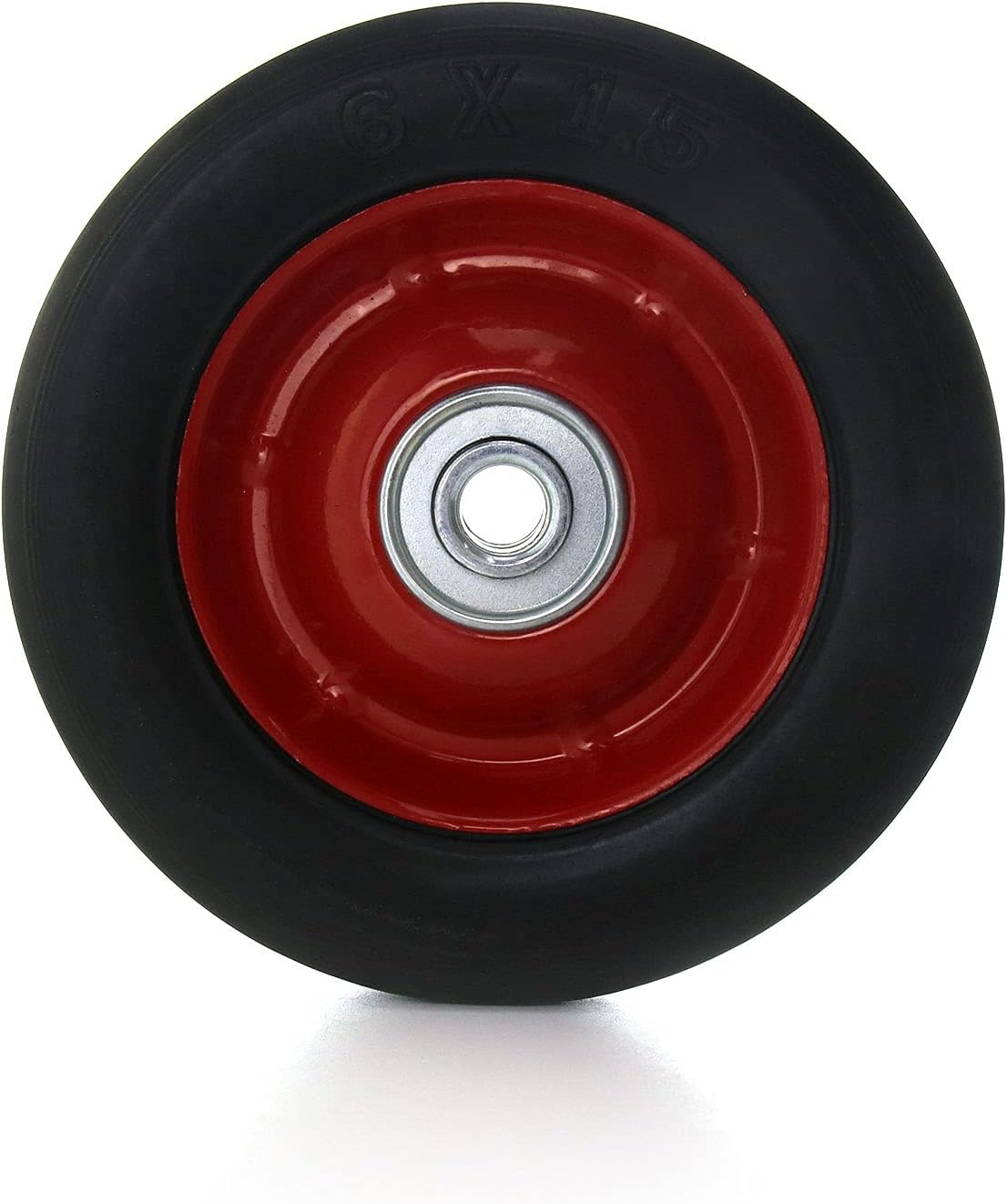 Ruedas QWORK 6 x 1.5, 1/2 eje, capacidad 132 lbs, 2 pack