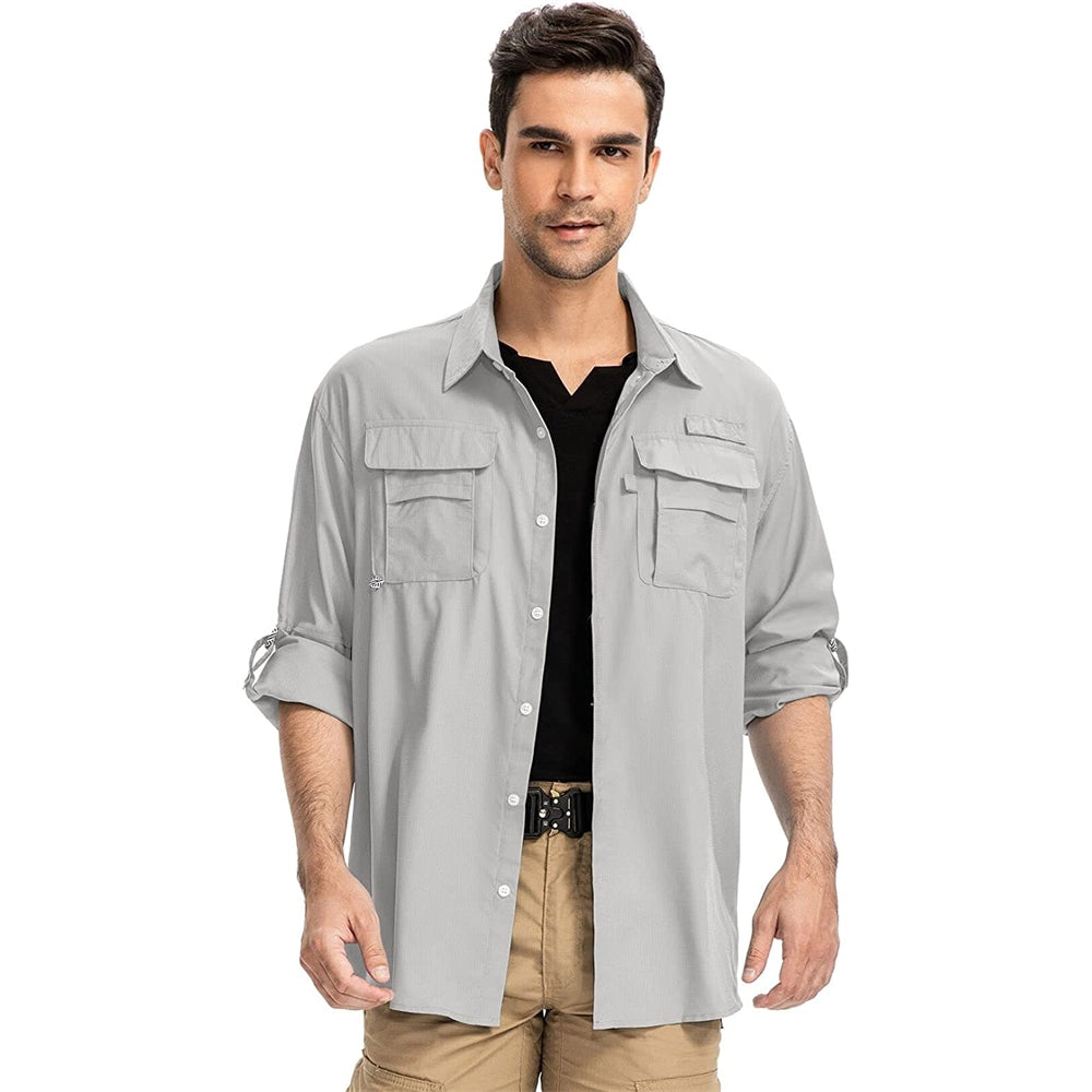 Anteef Camisas para hombre manga larga protección UV