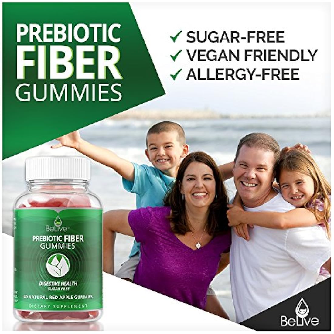 Complemento de fibras para niños y adultos,