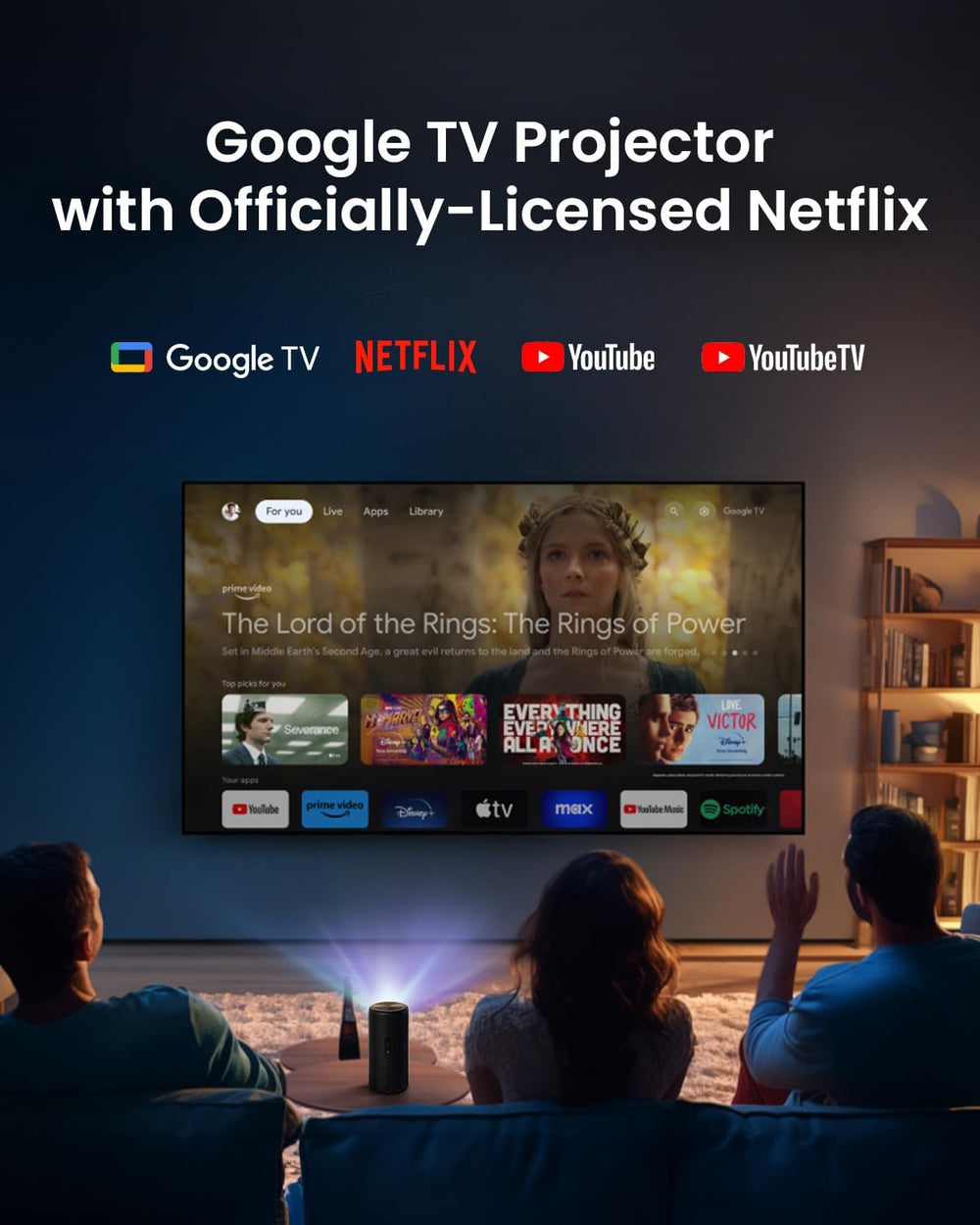 Proyector portátil NEBULA Capsule 3, Wi-Fi, Google TV, 120