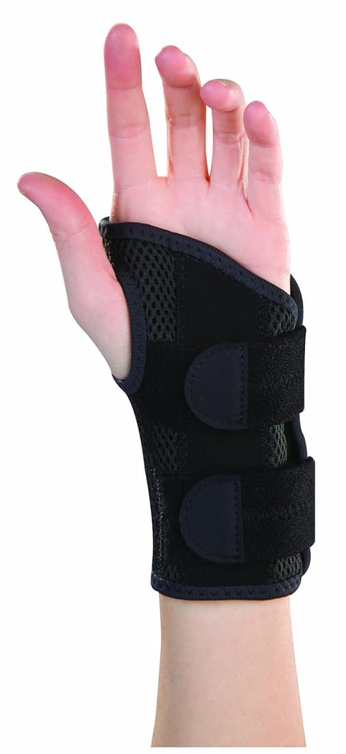 Muñequera verde ajustada para muñeca, negro, mano izquierda