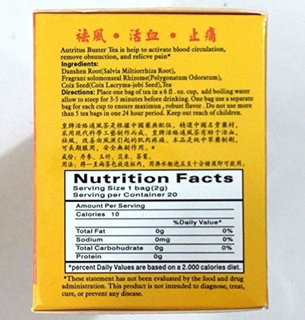 2 Cajas X 20 bolsas Royal King Artritis Buster el té