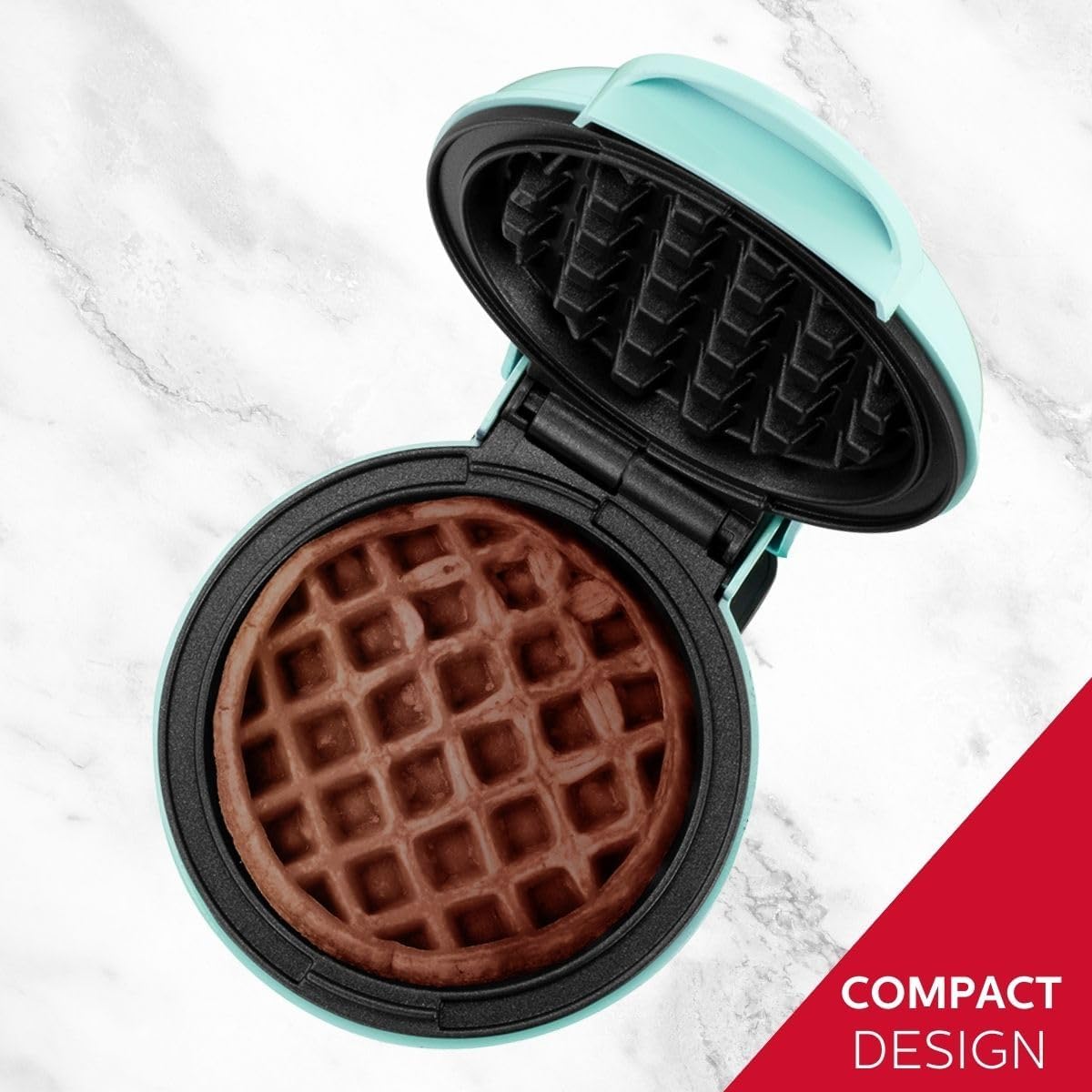 Mini Waffle Maker Holstein, Antiadherente, 4 pulgadas, Rápido