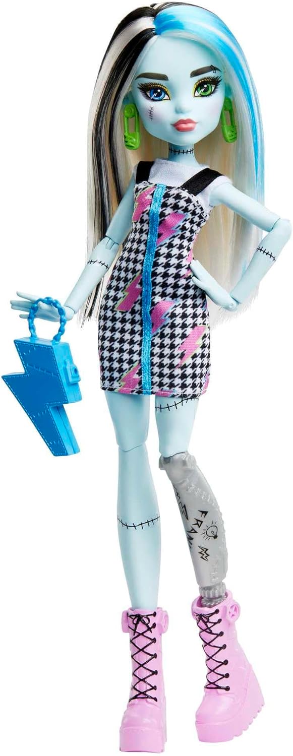 Muñeca Frankie Monster High con 10+ Juntas Flexibles 4+ Años