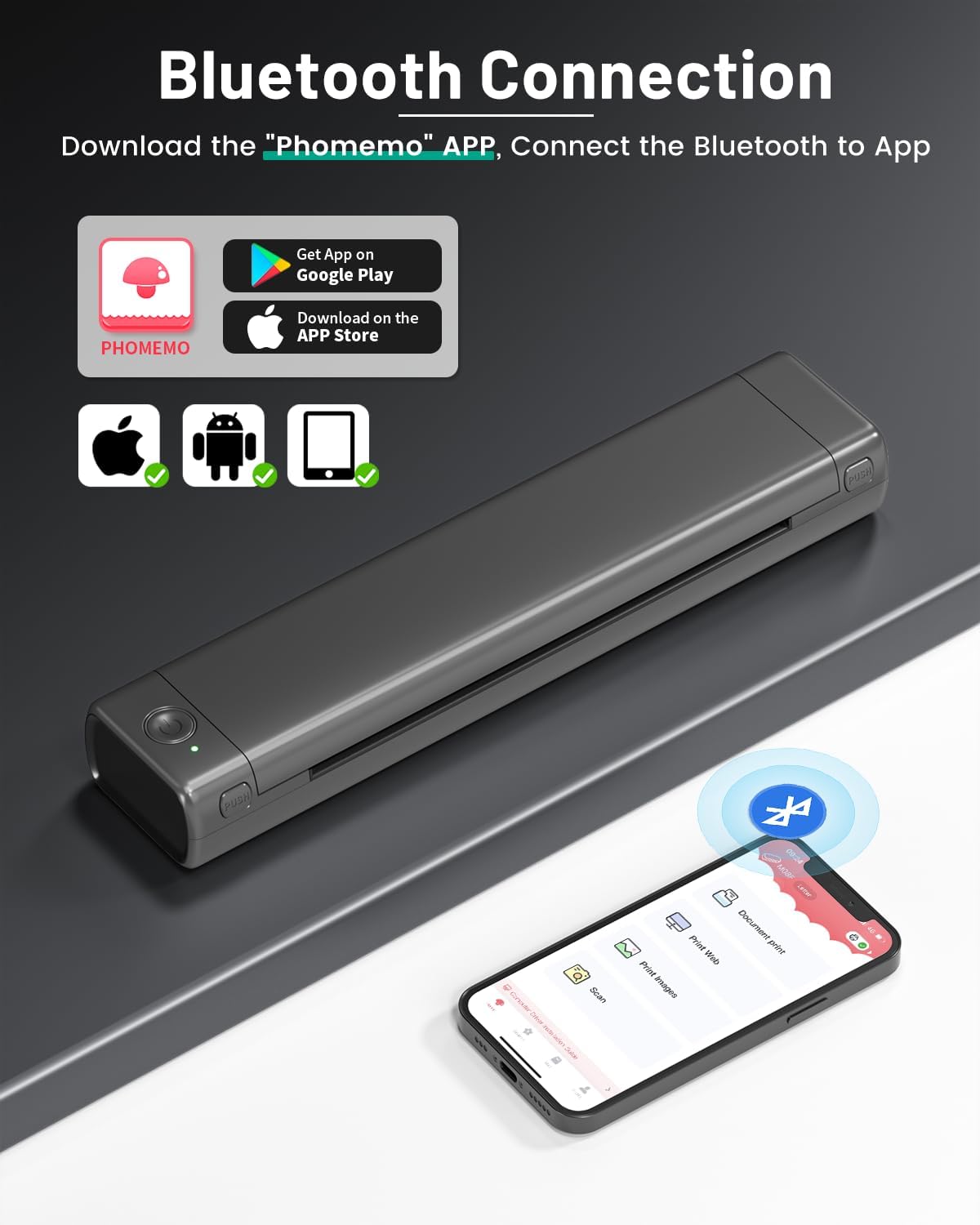 Itari M08F - Impresora inalámbrica de plantillas de tatuaje