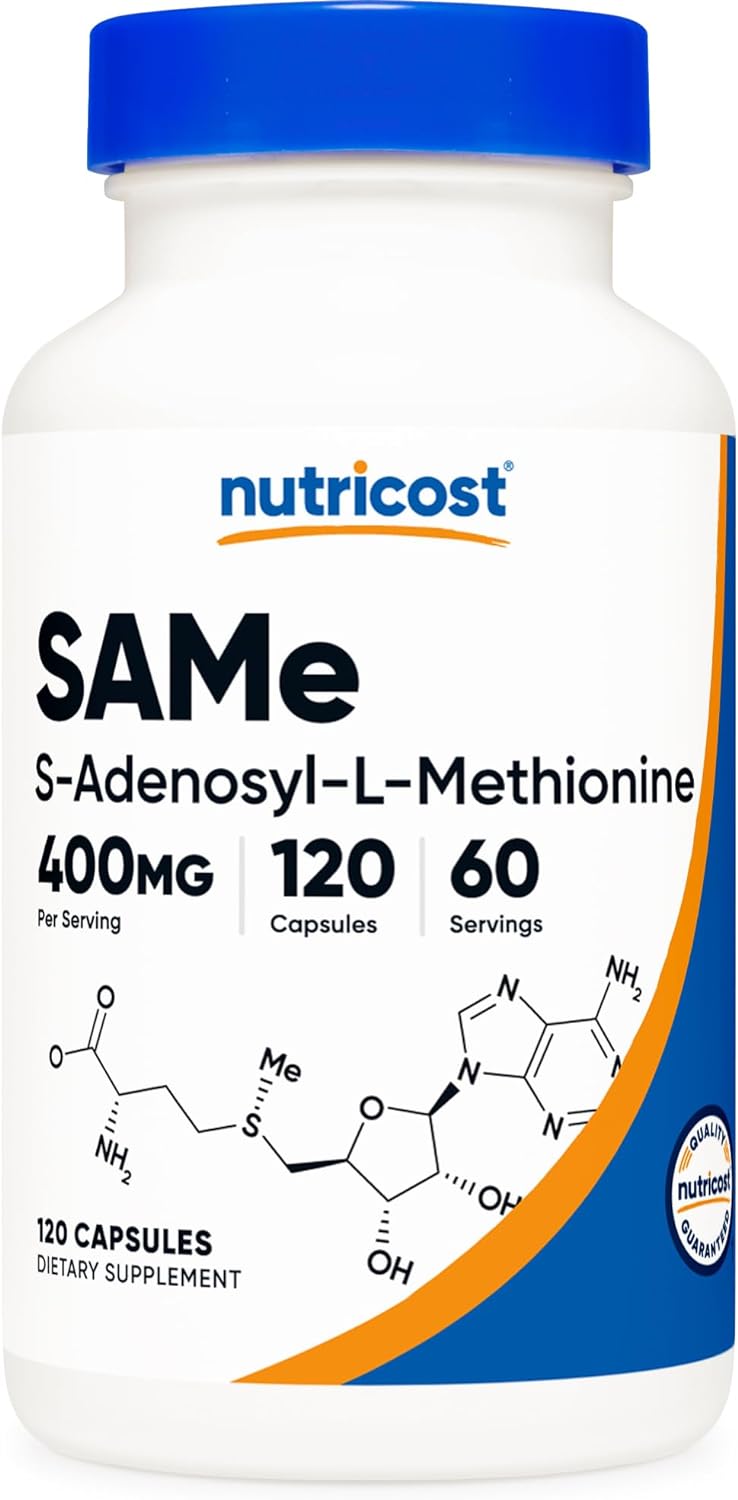 Suplemento Nutricost SAM-e (S-Adenosil-L-Metionina) 400 mg