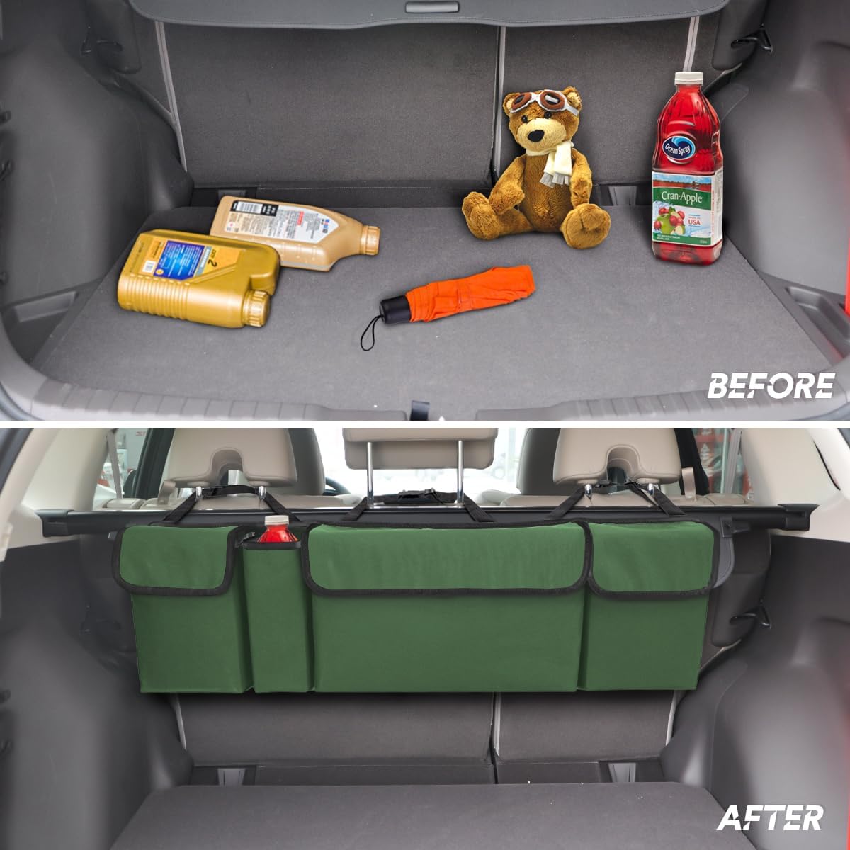 Organizador de Maletero BELOMI, Impermeable, Colapsable, 4 Bolsillos