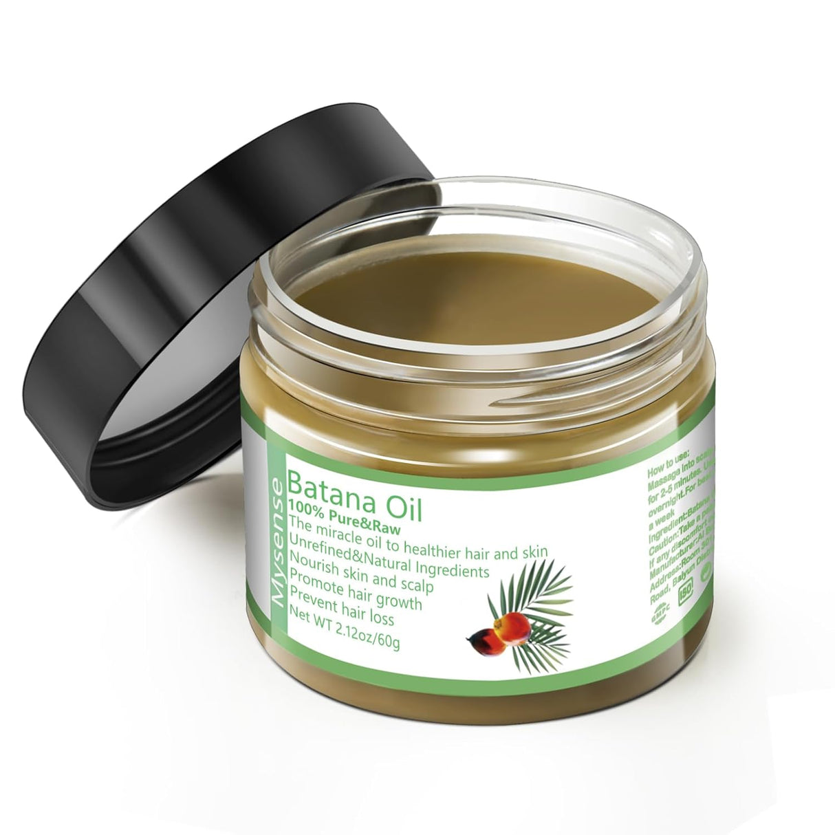 Aceite Batana Mysense, 100% Natural, 60 g, Crecimiento Capilar