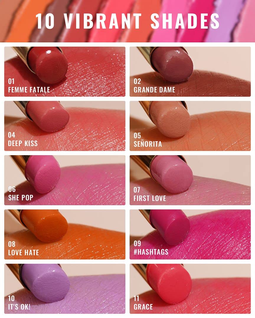 Barra de labios hidratante, brillo jugoso y ligero (01)