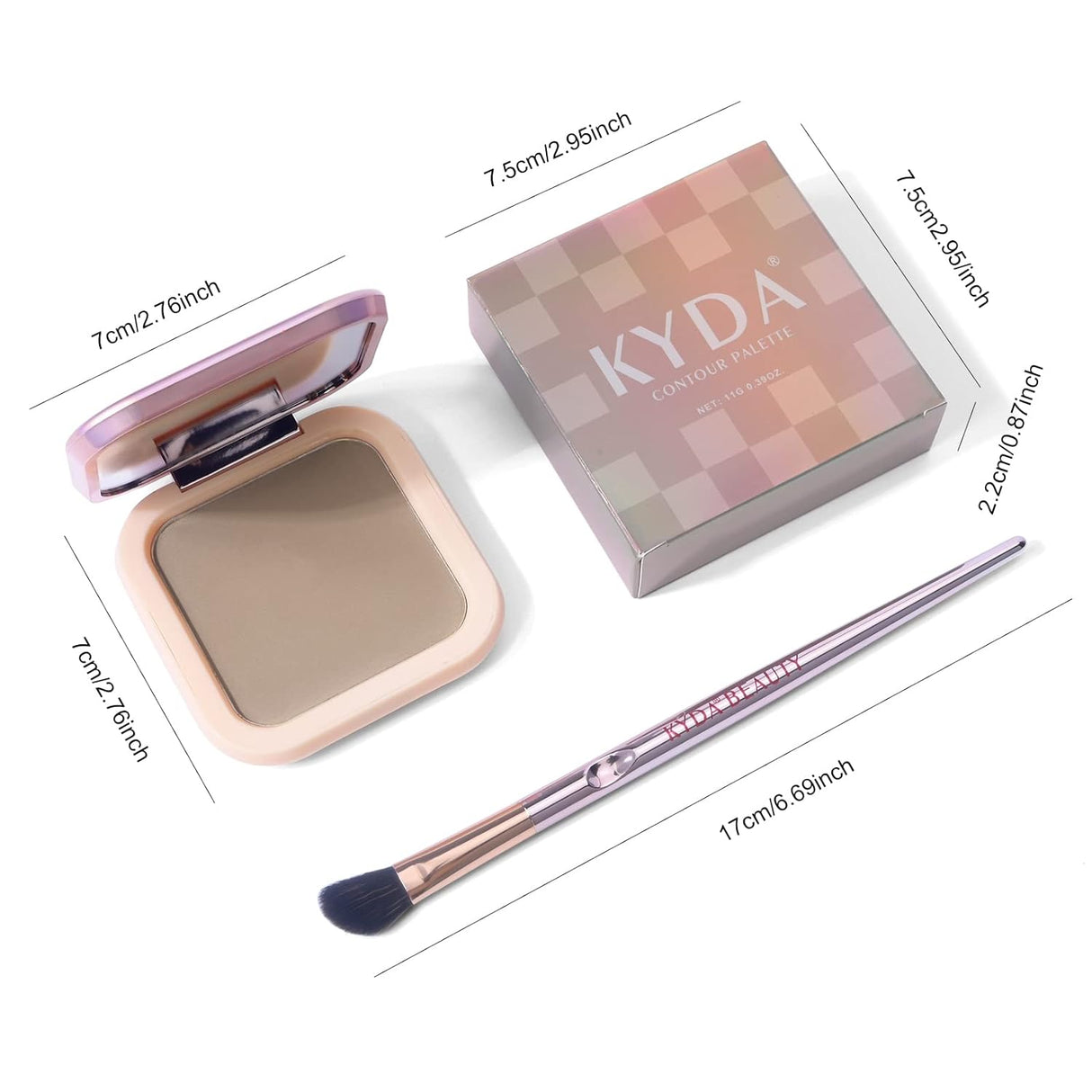 Paleta de Contorno Facial Ultrafina y Mate Multiusos