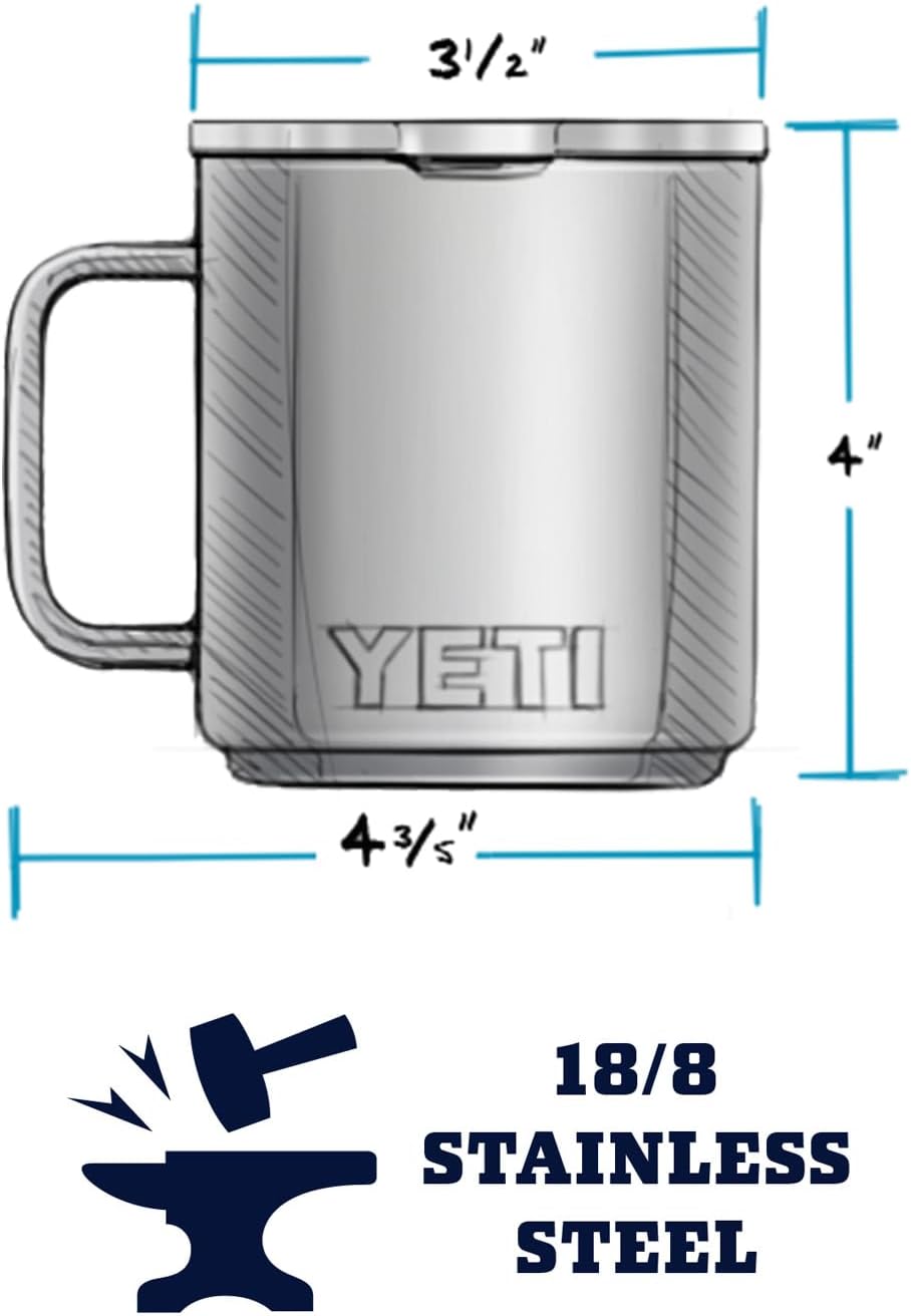 Taza apilable YETI de 10 oz, acero inoxidable, aislamiento al vacío