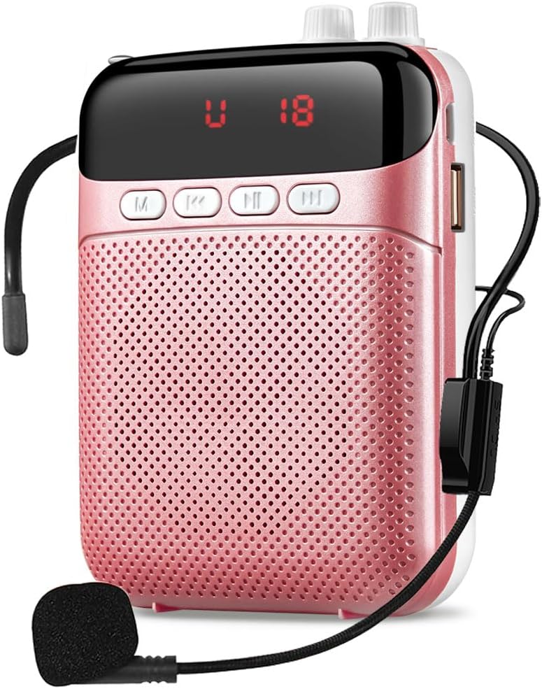 Amplificador de Voz Portátil para Profesores, 2400mAh, Recargable