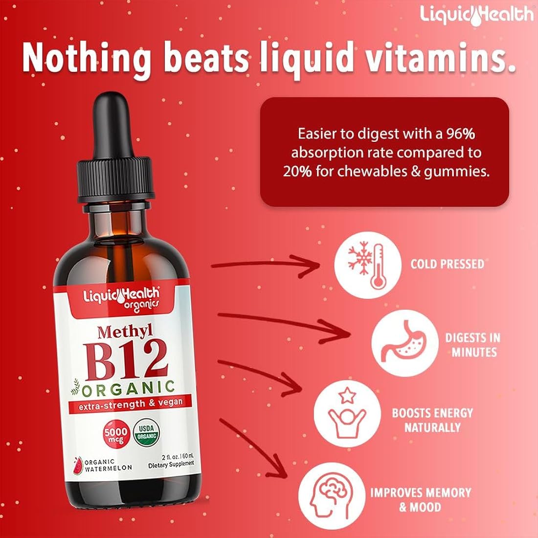 Metil vitamina B12 puras líquidas orgánicasde energía