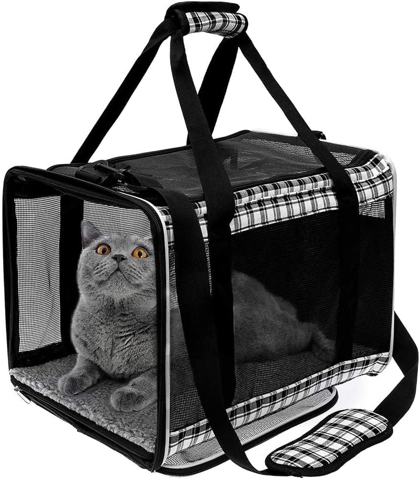 Transportadora para Gatos EXPAWLORER, Suave, Aprobada Aerolínea