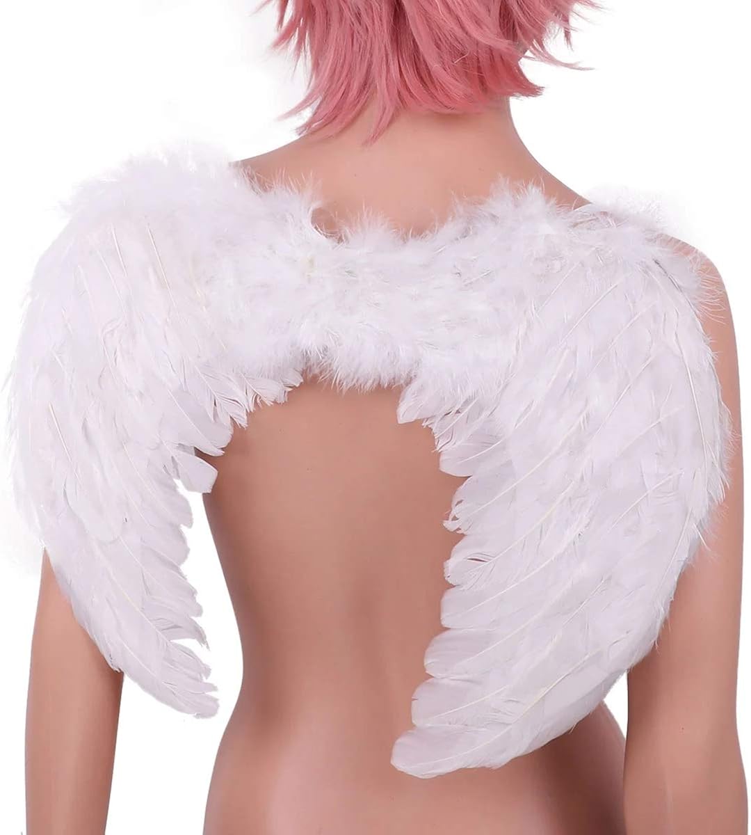Disfraces de Alas de ángel de plumas blanca talla única