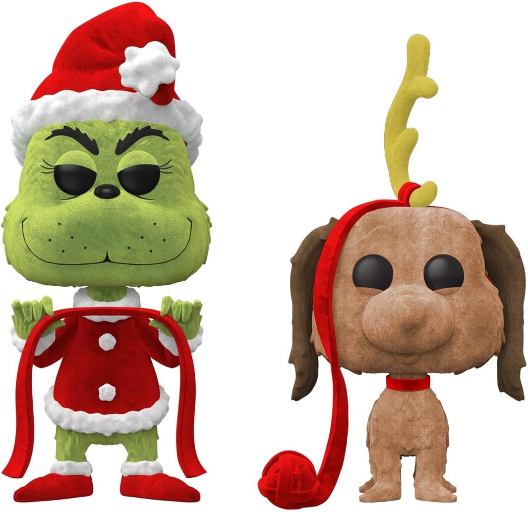 Funko Pop! Libros: El Grinch y Max, 2-Pack Flocking, Exclusivo