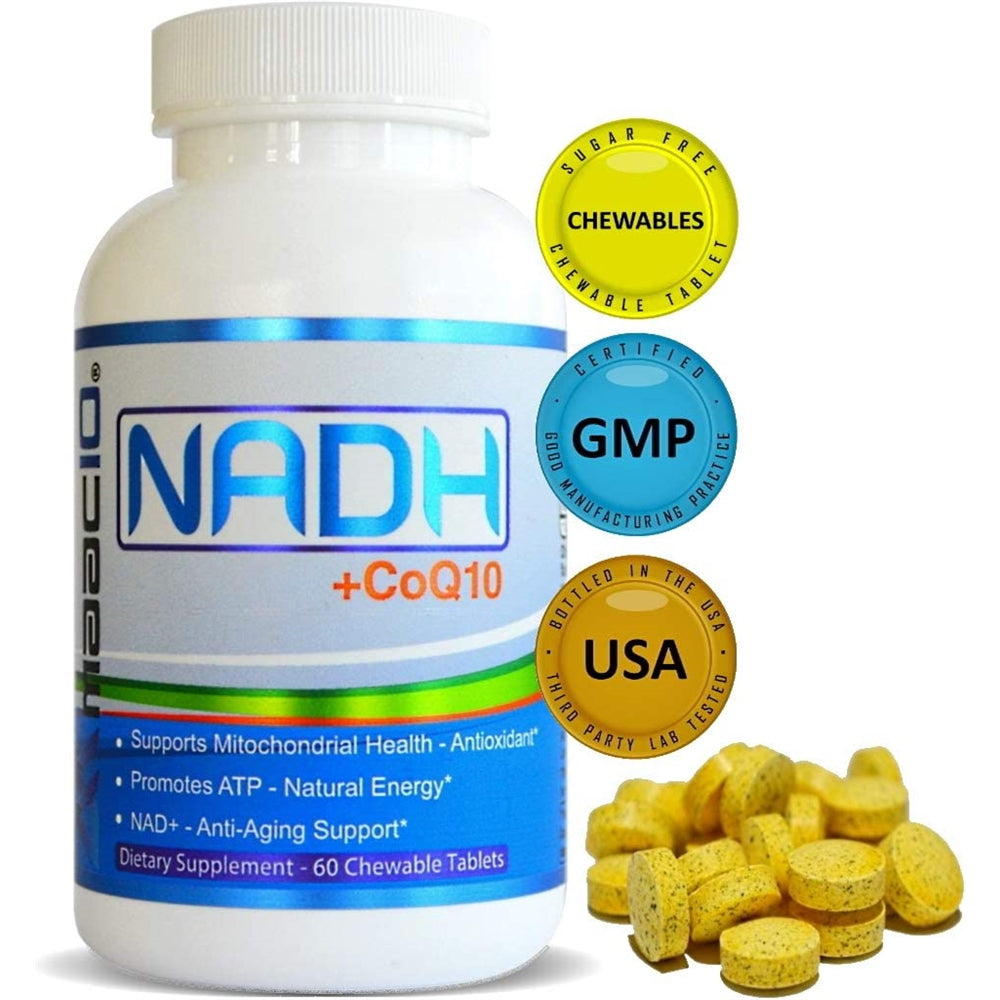 Suplementos NADH + CoQ10 Energía Natural 60 und masticables