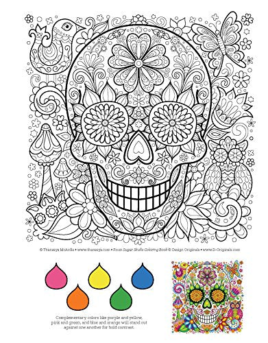 Libro de colorear de calaveras de azúcar