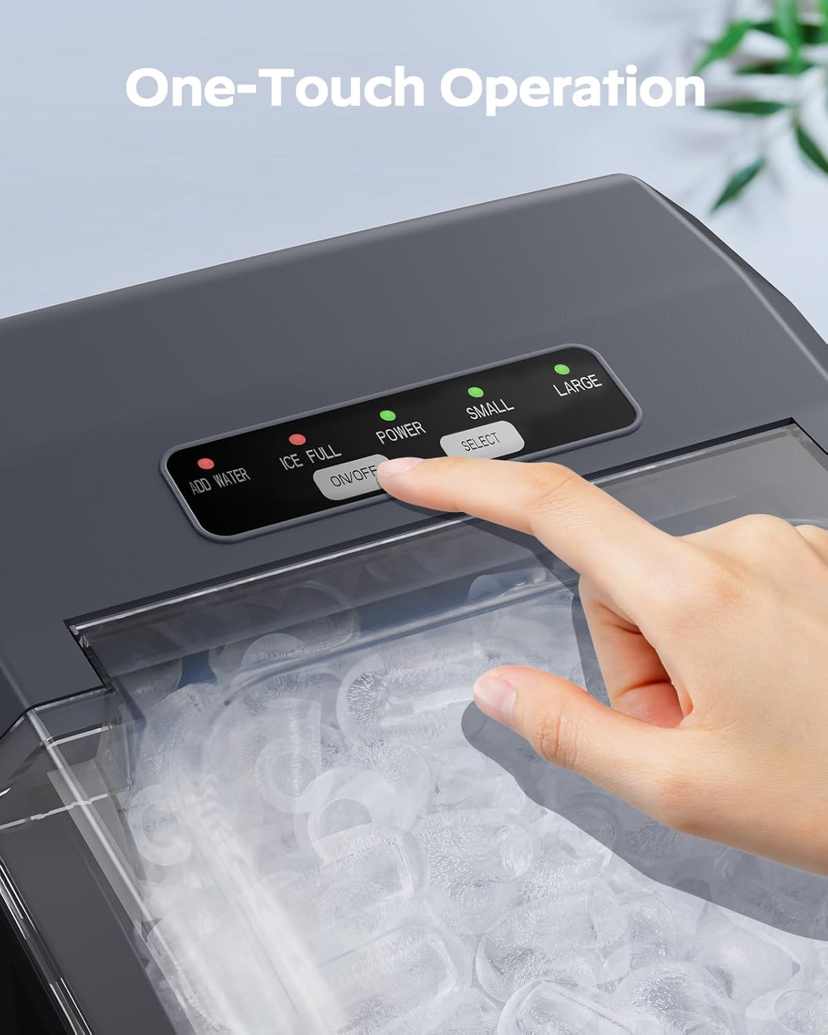 Máquina de Hielo Portátil, 26 lbs/día, 9 Cubos en 6 Min.