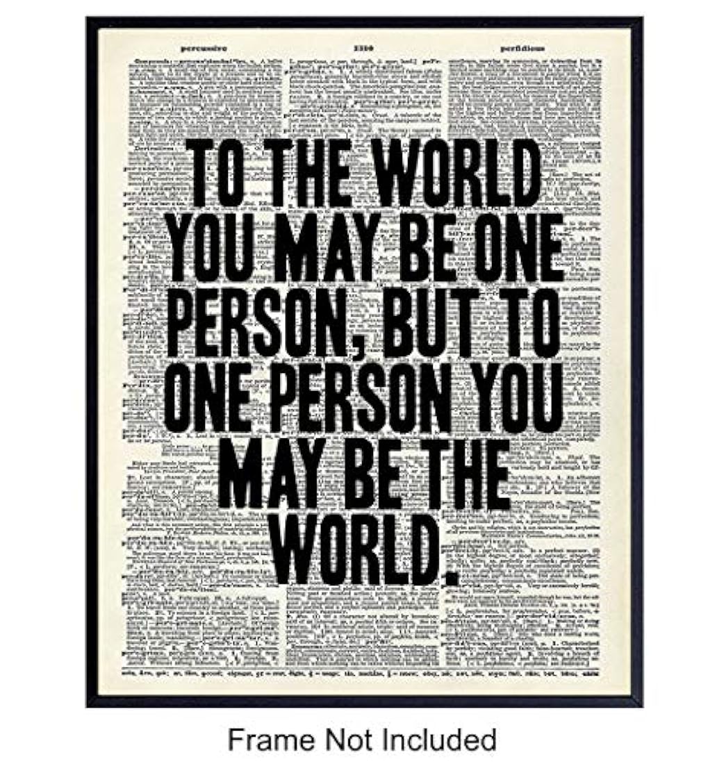 cartel decorativo de diccionario de citas sin marco