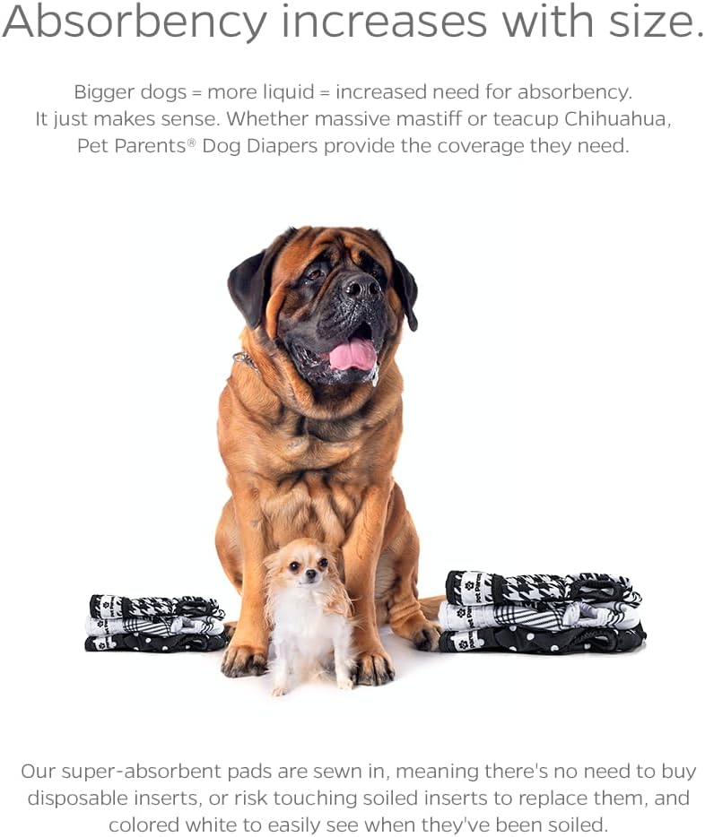 Pet Parents Pañales y extensores lavables prémium 3