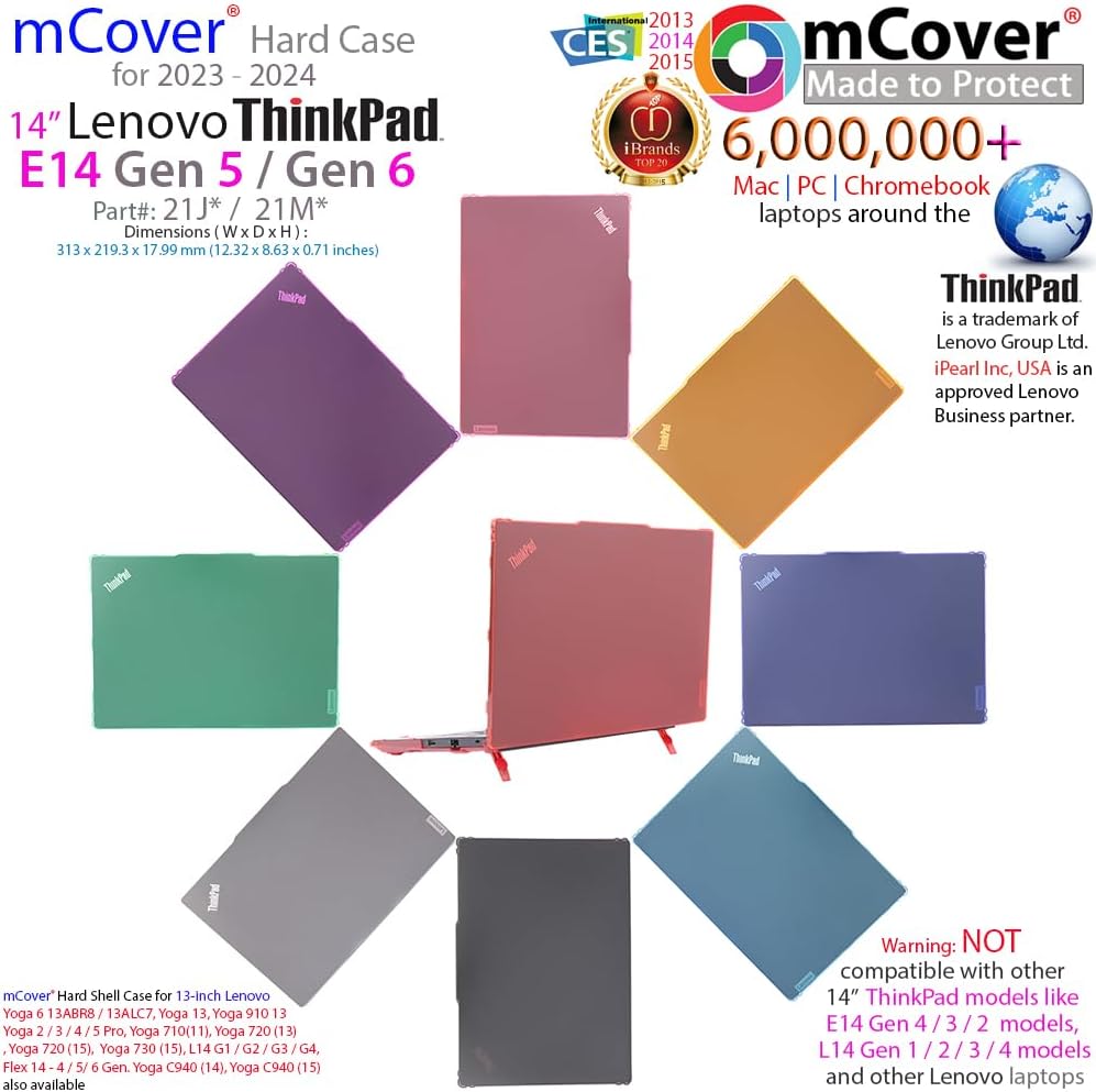 Funda dura compatible con Lenovo ThinkPad E14 2023-2025